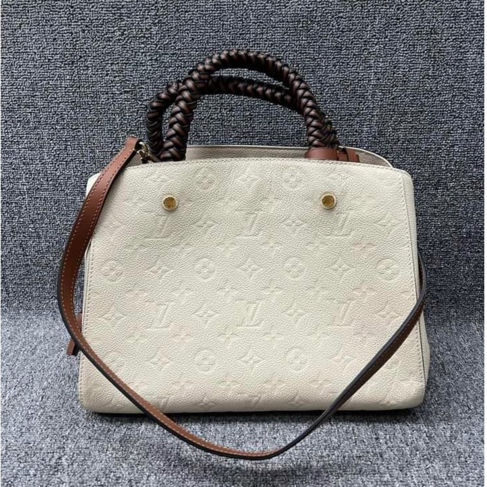 Authentic Louis Vuitton Montaigne MM Empereinte Crème